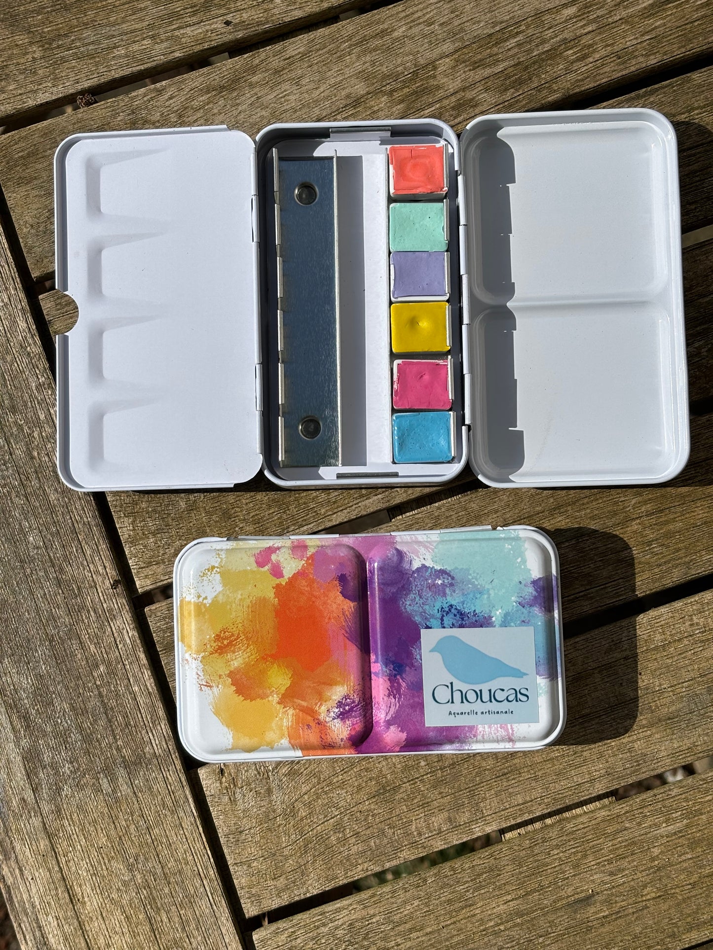 La palette et la collection sur la route des vacances