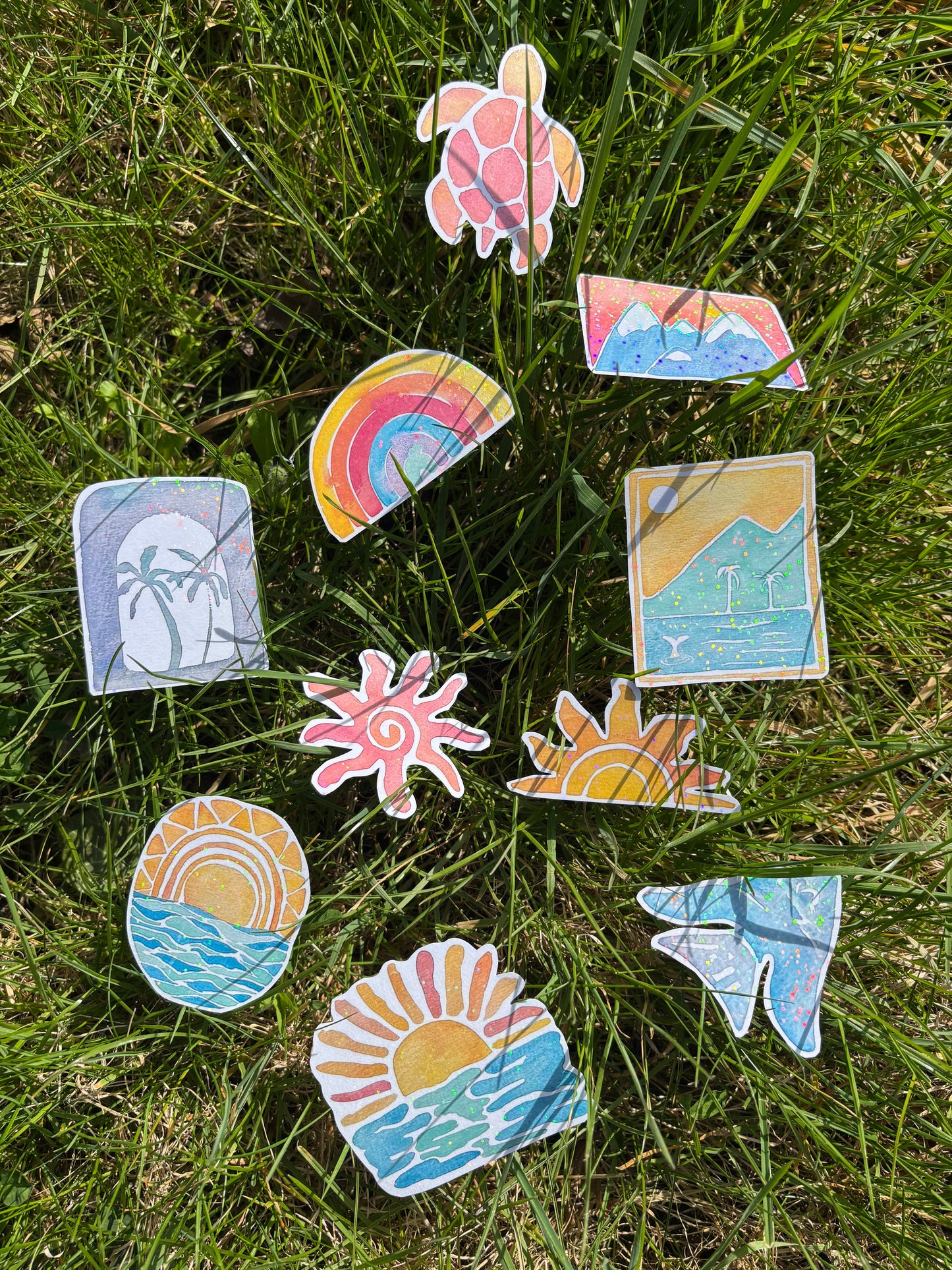 Collection de stickers : sur la route des vacances