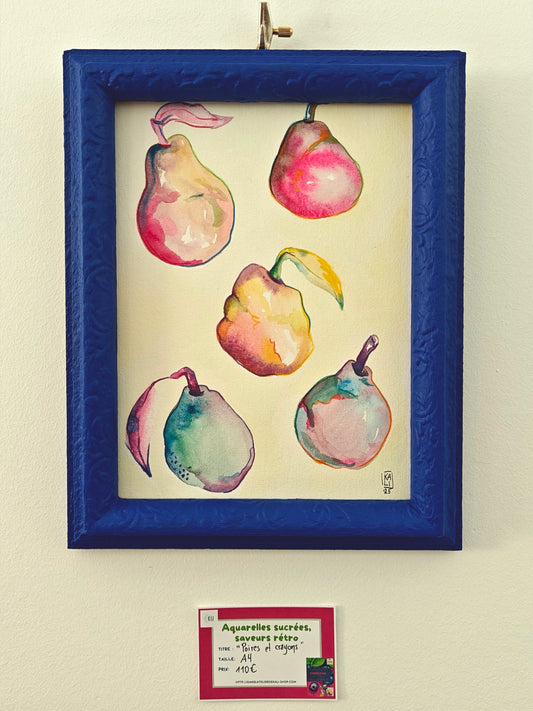 Poires et crayons - A4